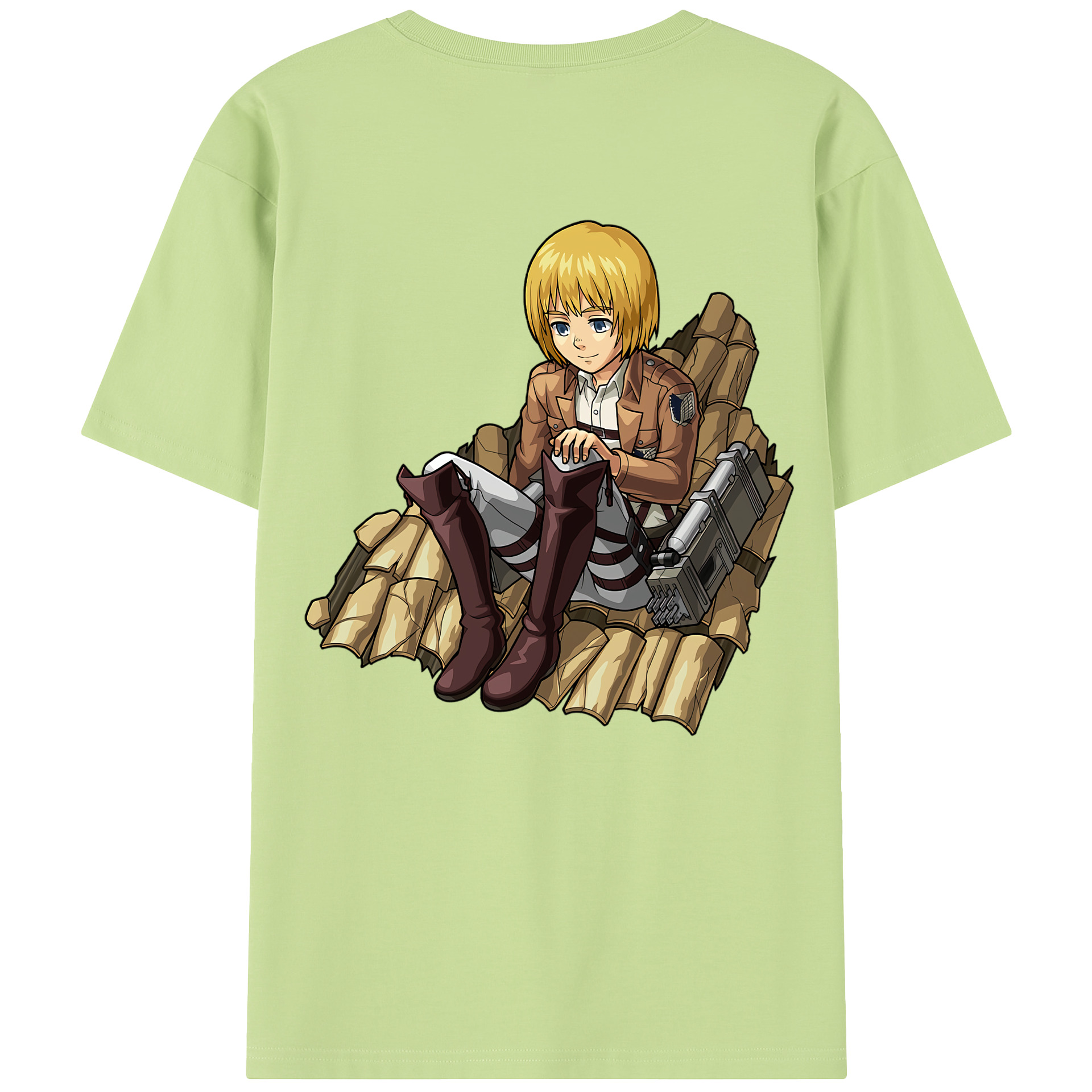 （画像用） 進撃の巨人 アルミン·アルレルト Attack on Titan Armin Arlert 綿100％半袖Tシャツ（背面プリント）